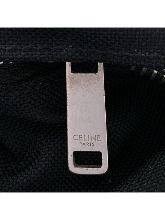 Celine Nylon Logo Zip Backpack Black